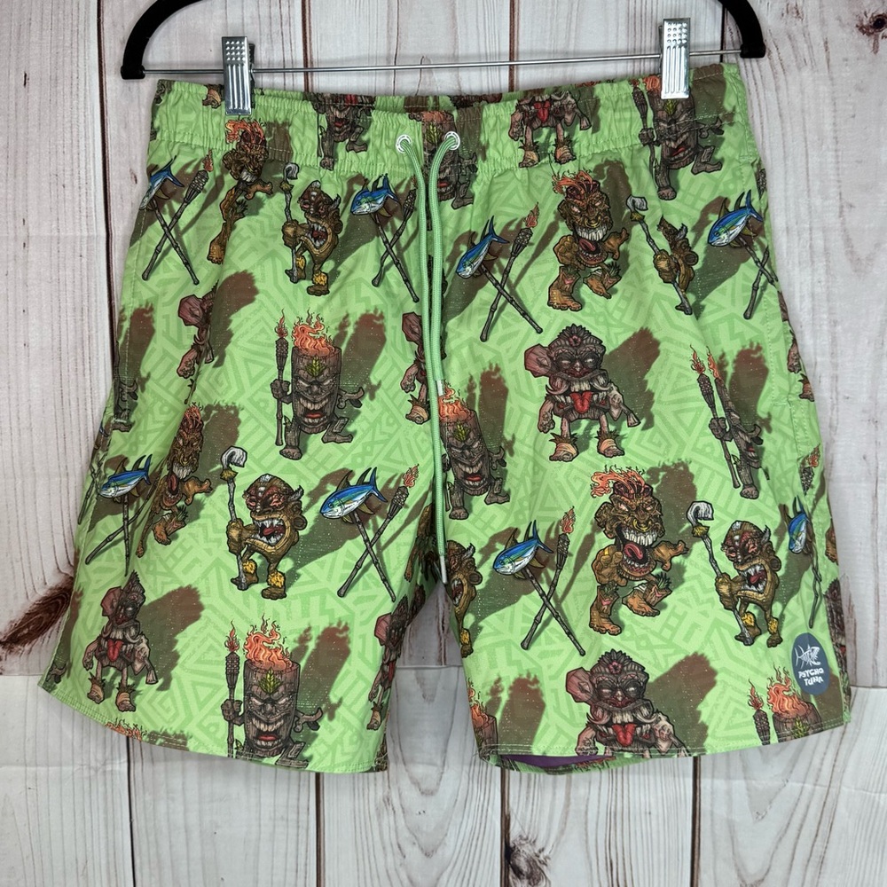 Psycho Tuna TIKI WARRIORS SWIM SHORTS